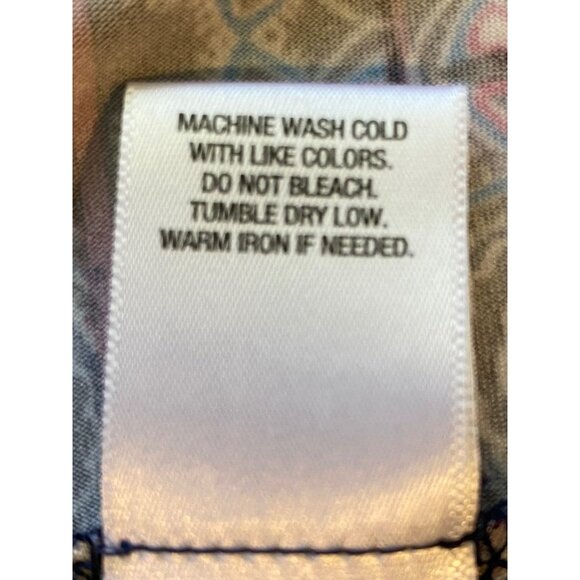 Roz & Ali 2X Womens Tunic Boho Paisley Short Sleeve Long Line Oversized Top - Picture 5 of 11